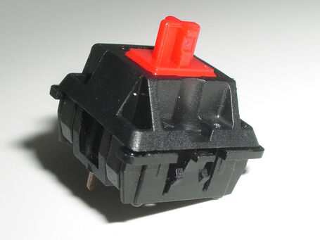 A Cherry MX switch. Photo courtesy of Deskthority wiki A Cherry MX switch. Photo courtesy of Deskthority wiki